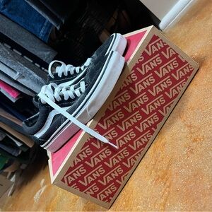 Vans Black and White Lace-Up Shoes